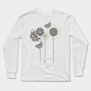 Butterflies and Flowers Long Sleeve T-Shirt